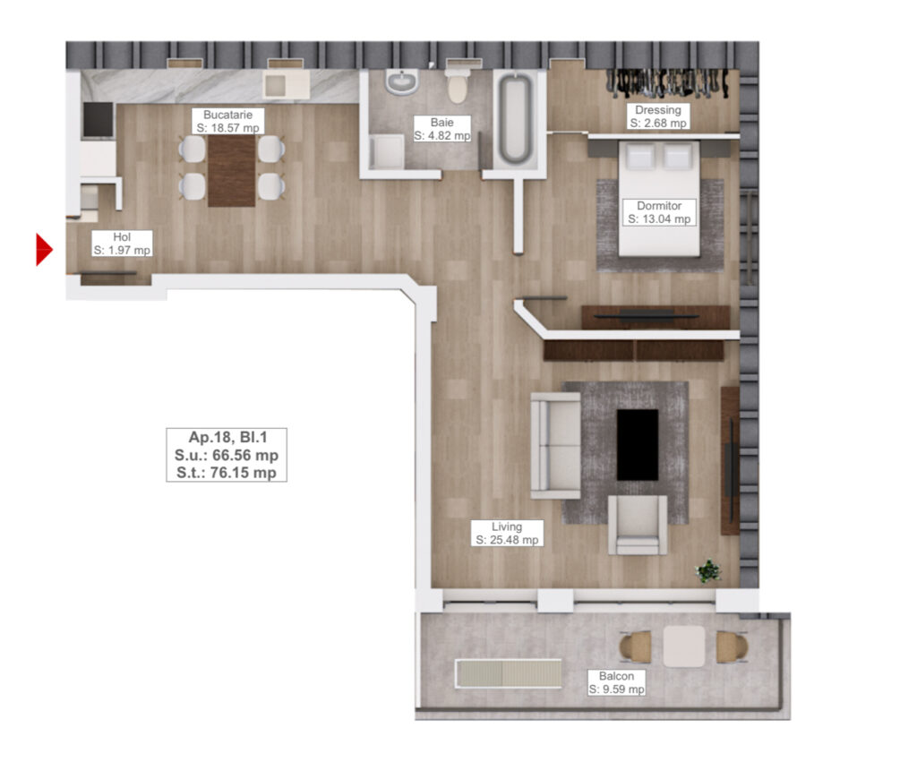 Apartament 2 camere de vanzare