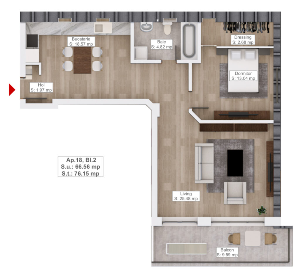 Apartament 2 camere de vanzare