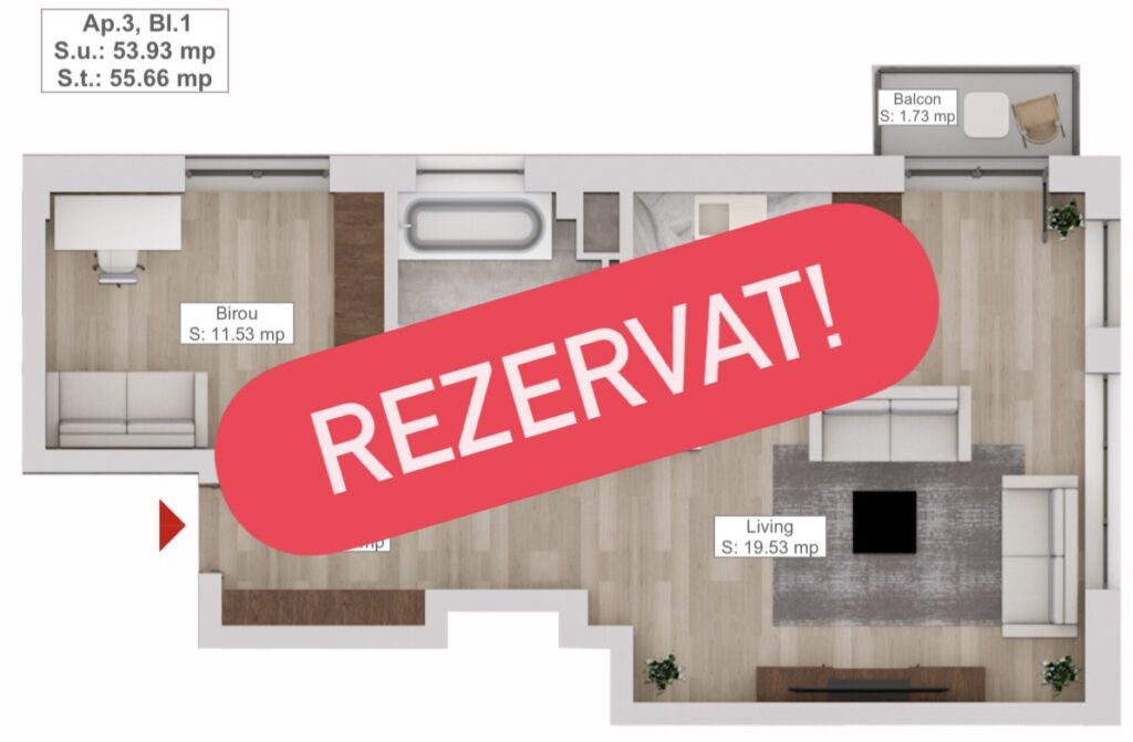 Apartament 2 camere de vanzare